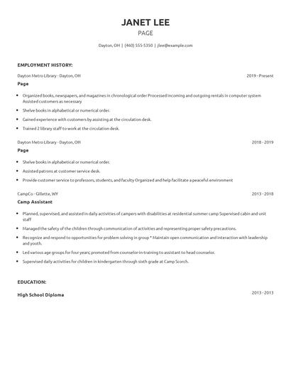 Page Resume