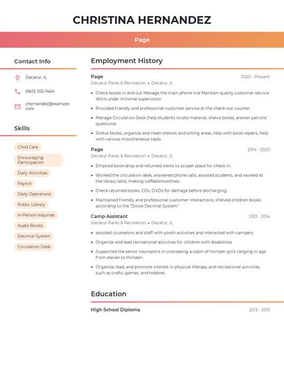 Resume example 3