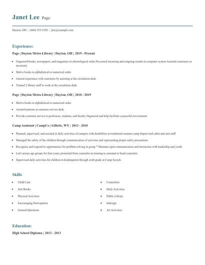 Page Resume