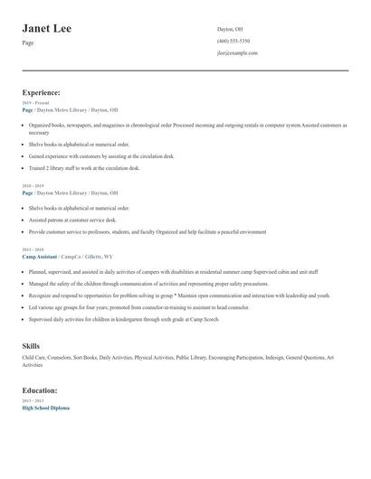 Page Resume