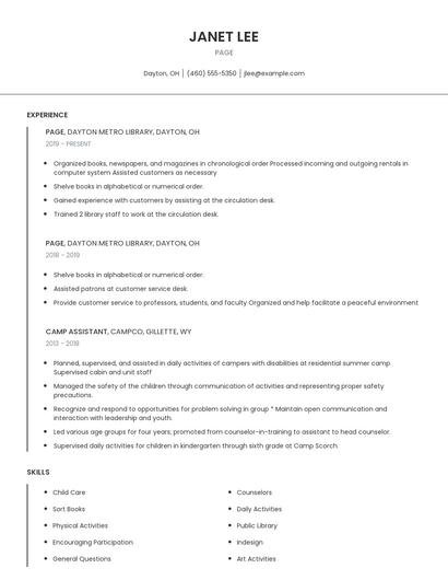 Page Resume