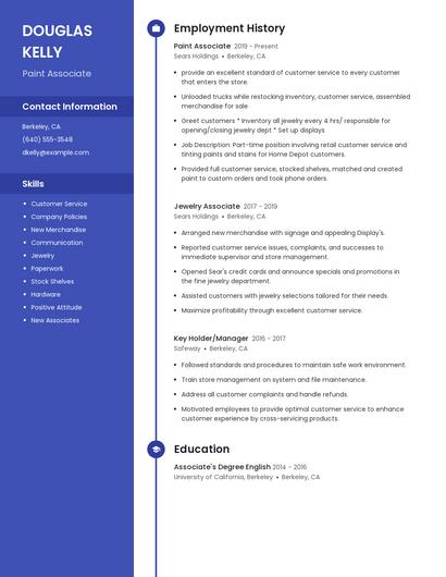 Resume example 4