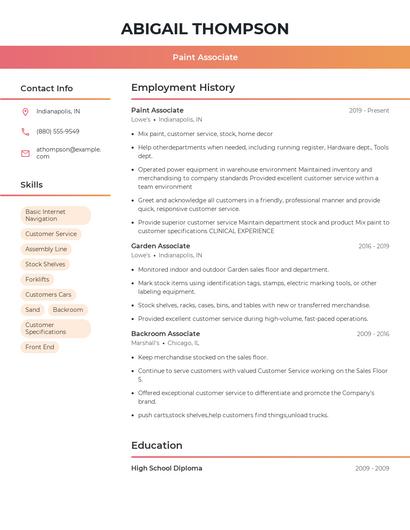 Resume example 3