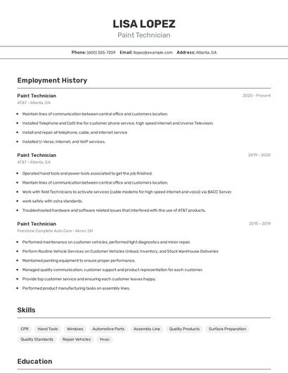Resume example 2
