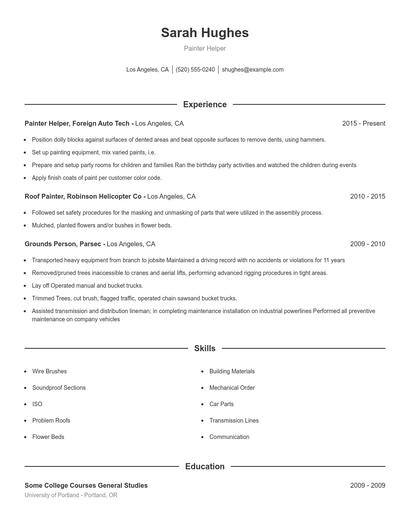 Resume example 1