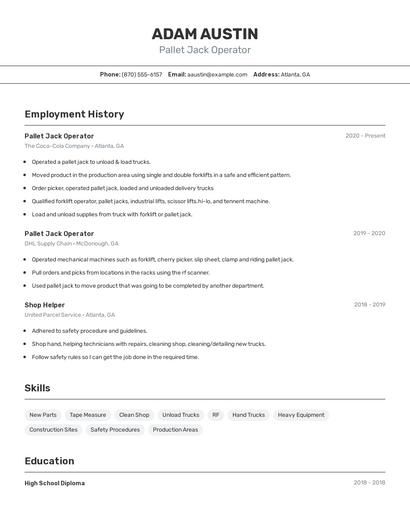 Resume example 2