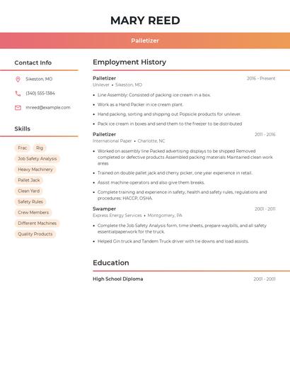 Resume example 3