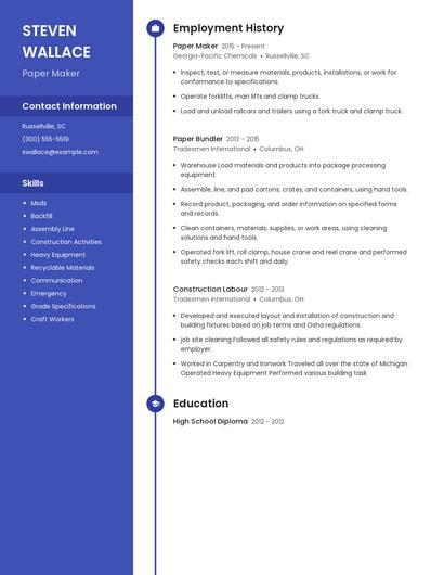 Paper Maker Resume