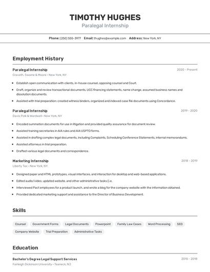 Resume example 2
