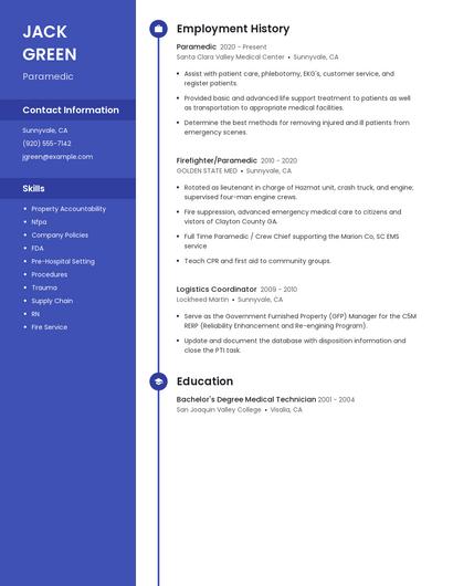 Paramedic Resume