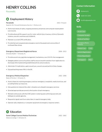Resume example 5