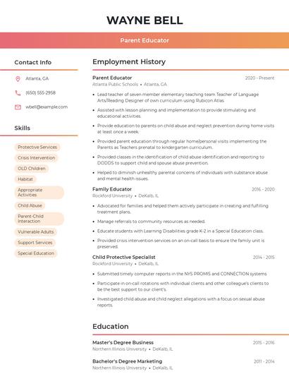 Resume example 3