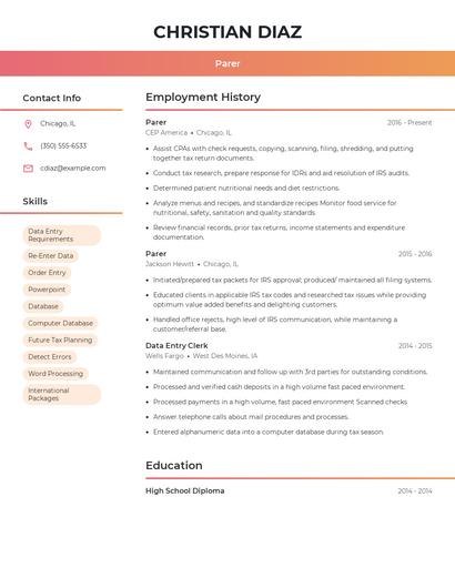 Parer Resume