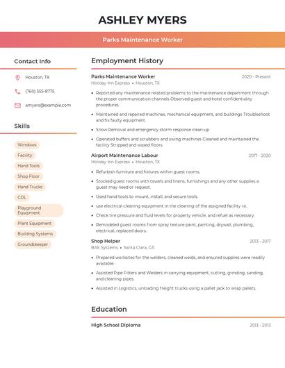Resume example 3