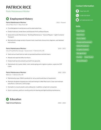 Resume example 4