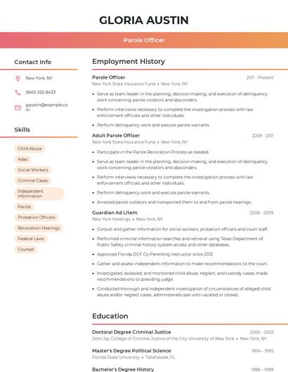 Resume example 3