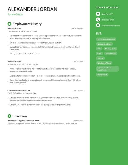 Resume example 5