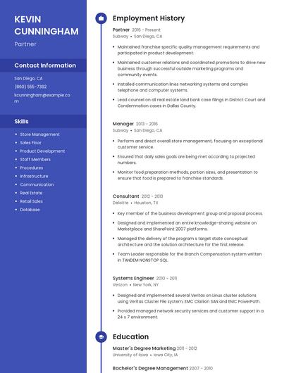 Partner Resume