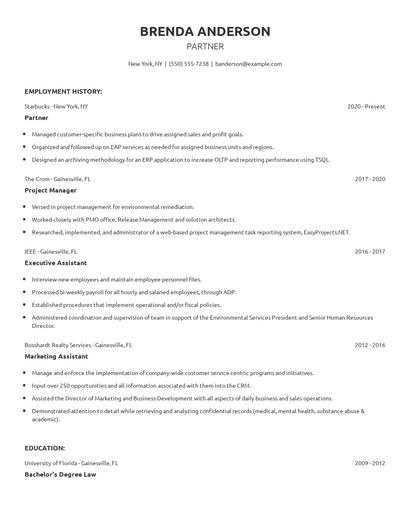 Partner Resume