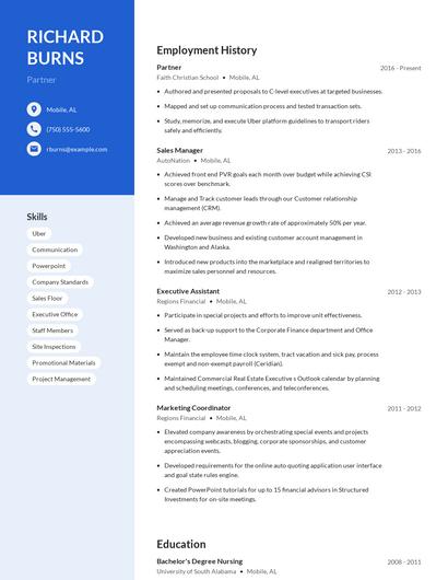 Partner Resume