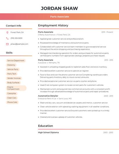 Resume example 3