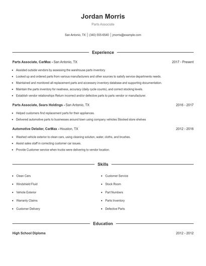 Resume example 1