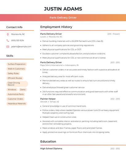 Resume example 3