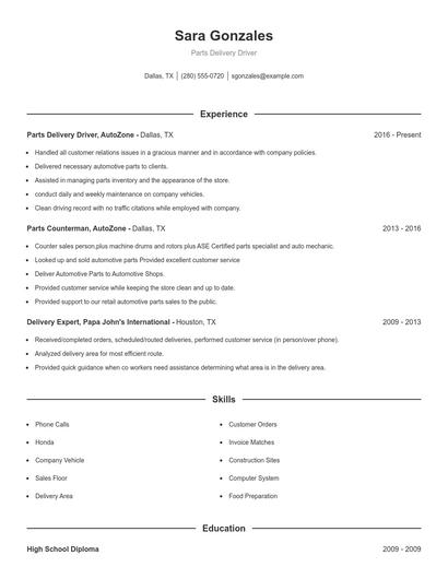 Resume example 1