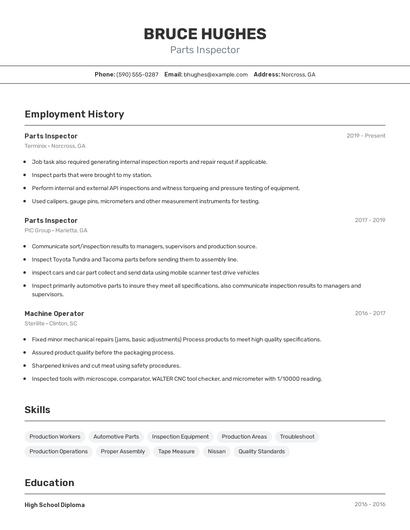 Resume example 2