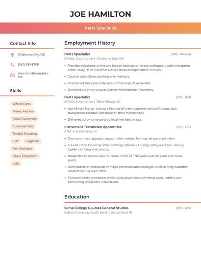 Resume example 3