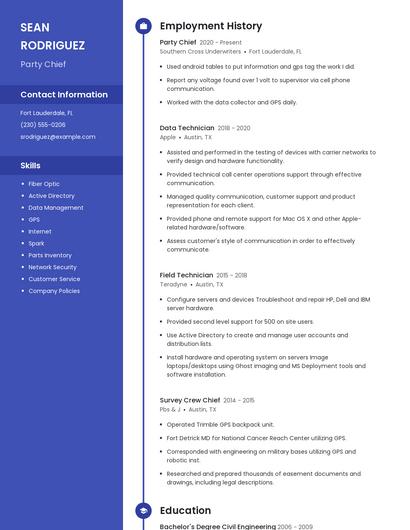 Resume example 5