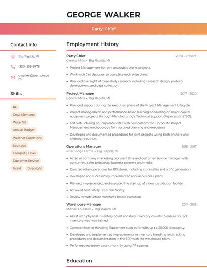 Resume example 3