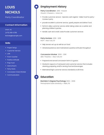 Resume example 4