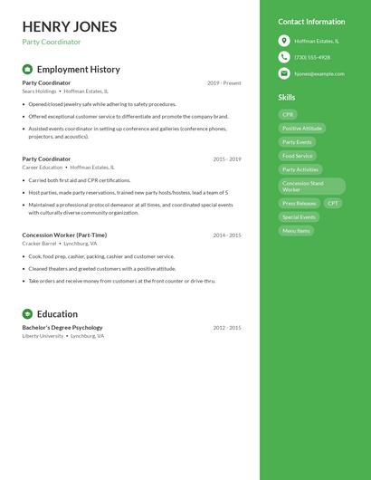 Resume example 5