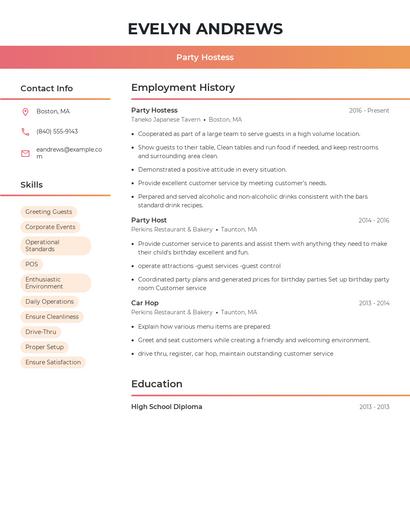 Resume example 3