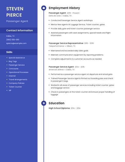 Passenger Agent Resume