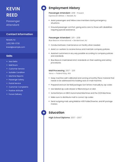 Passenger Attendant Resume