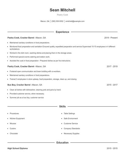 Resume example 1