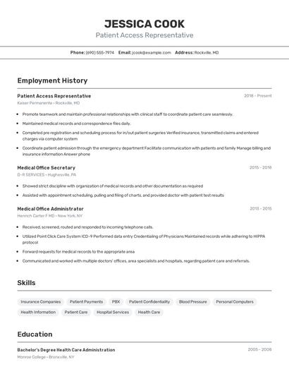 Resume example 2