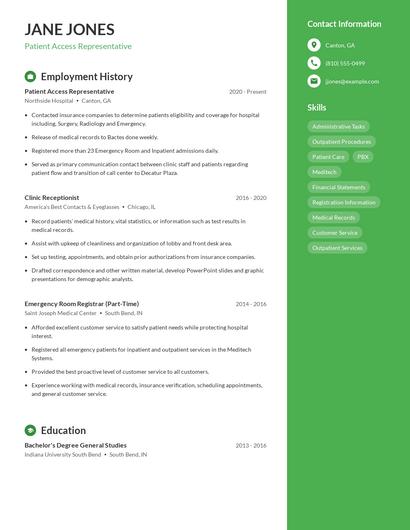 Resume example 4