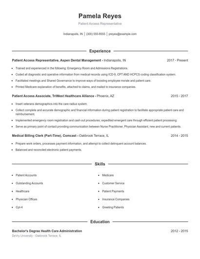 Resume example 1