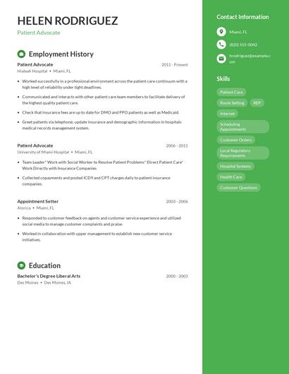 Resume example 5