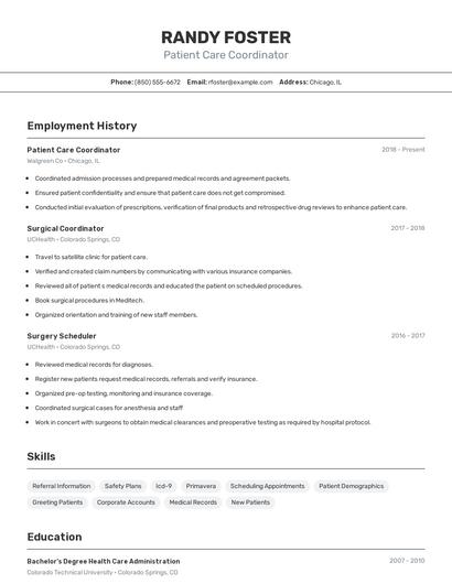 Resume example 2