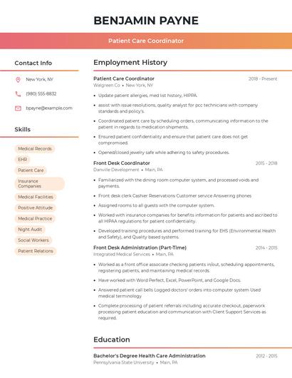 Resume example 3