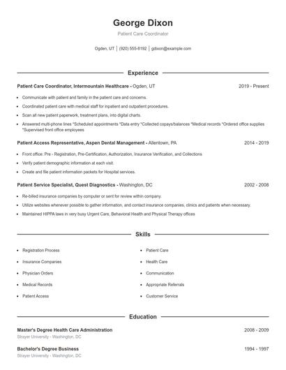 Resume example 1