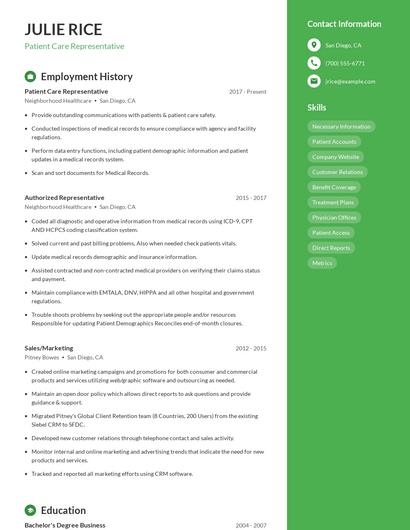 Resume example 5