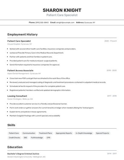 Resume example 2