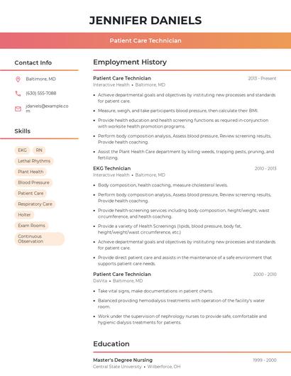 Resume example 3