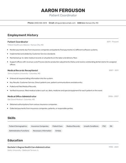 Resume example 2