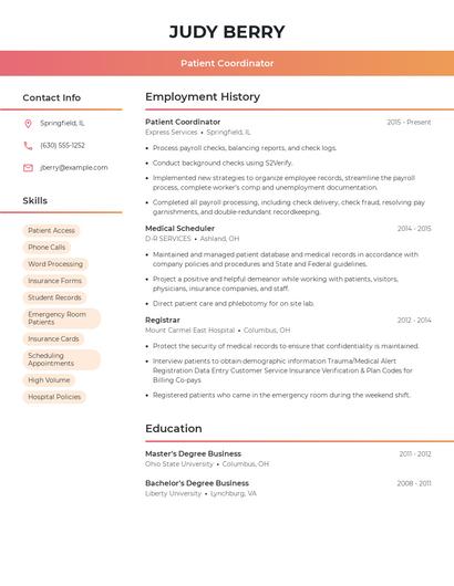 Resume example 3